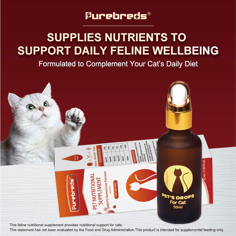 Purebreds Blood-Tonifying Nutritional Supplement for Cats product package label and details