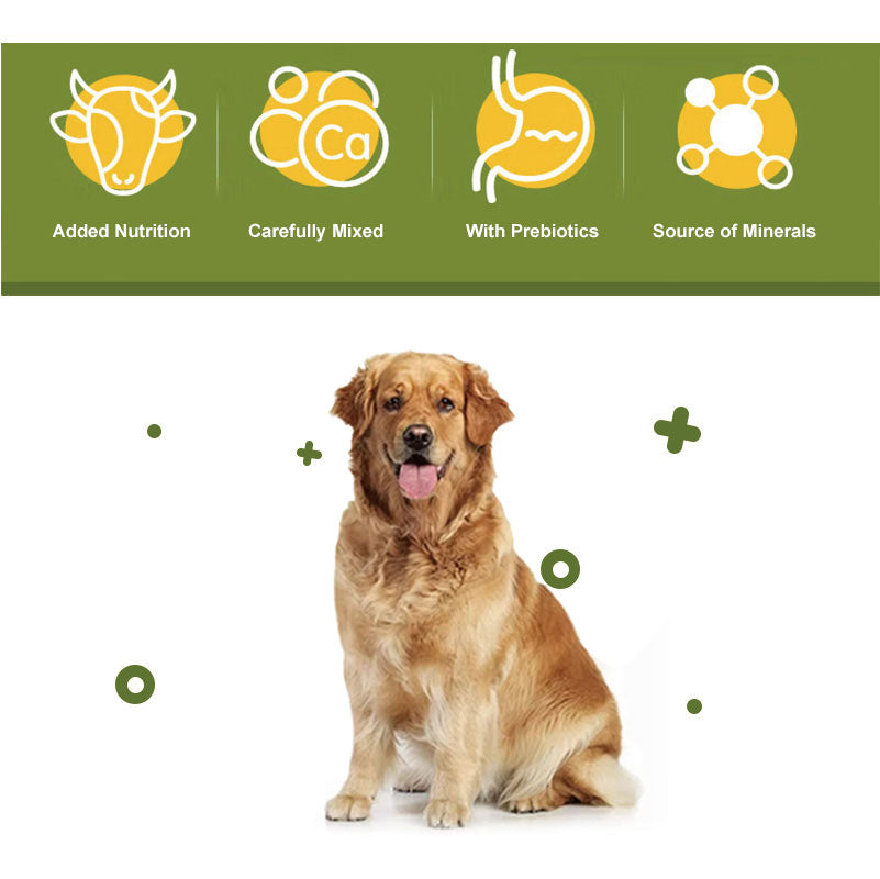 canine multivitamin features including prebiotics and trace minerals