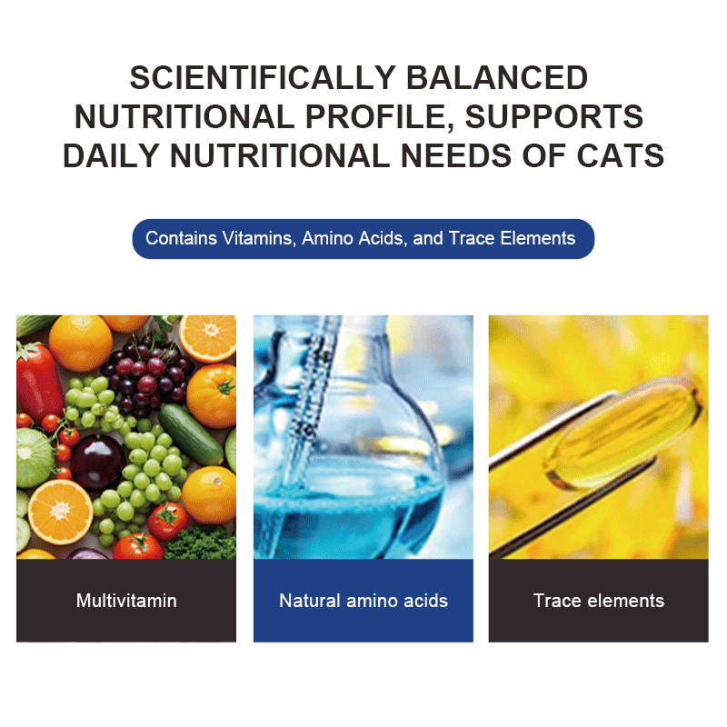 Feline Multivitamin Amino Acid & Trace Element Supplement formula and ingredient highlights