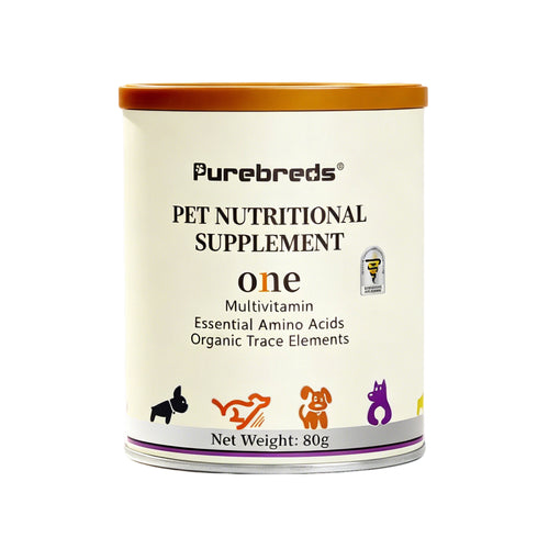 front package of Purebreds Canine Multivitamin Supplement 80g