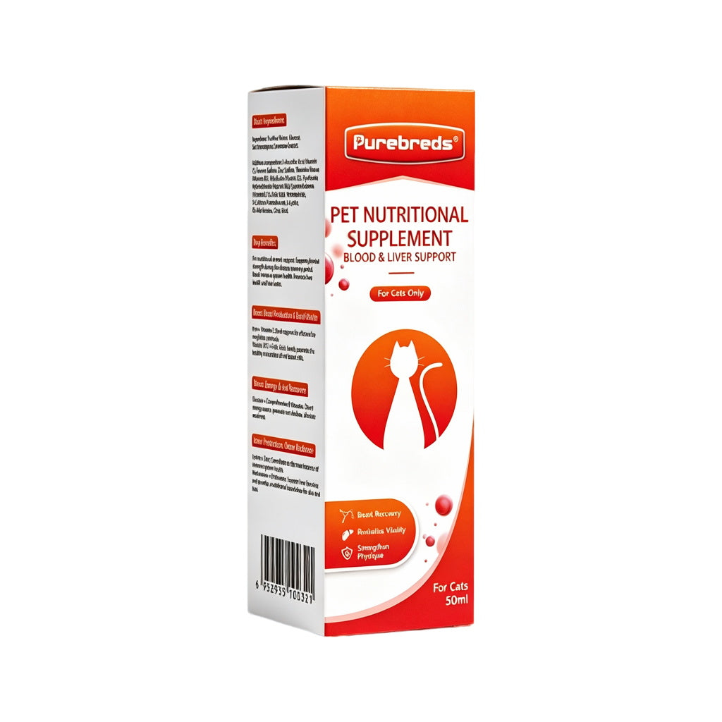 Purebreds Blood-Tonifying Nutritional Supplement for Cats product package front view