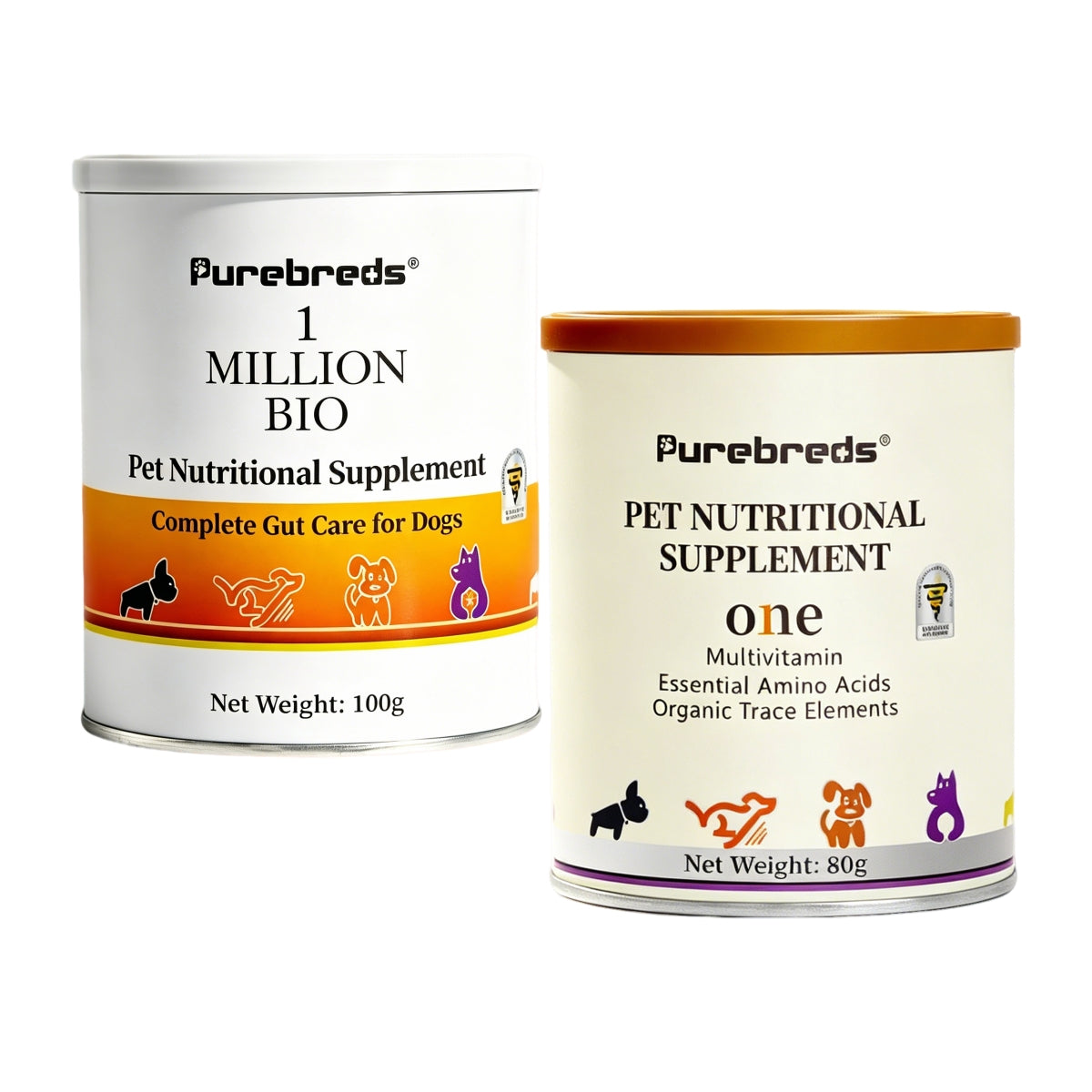 Purebreds Canine Gut & Multivitamin Bundle complete product set