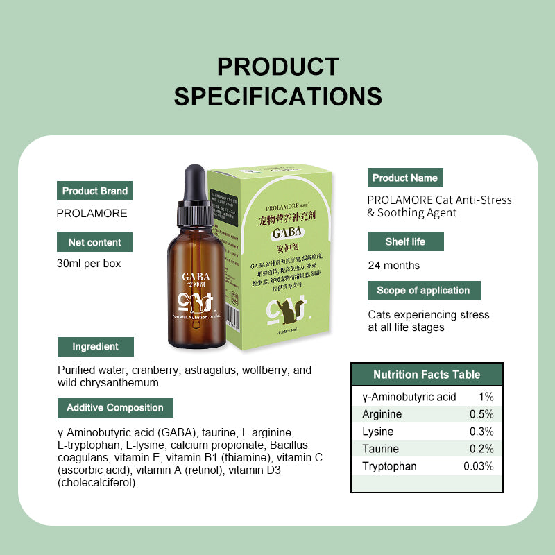 PROLAMORE Cat Anti-Stress & Soothing Agent how the calming supplement works